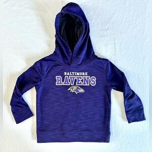 NFL Team Apparel Baltimore Ravens Hoodie Toddler 4T Purple Long Sleeve Pullover